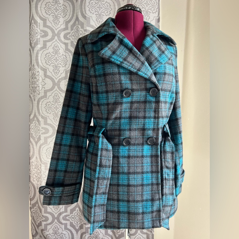 Plaid Pea Coat